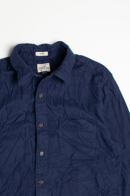 Vintage J. Crew Navy Blue Flannel Shirt