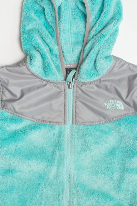 Teal Hooded North Face Lightweight Jacket