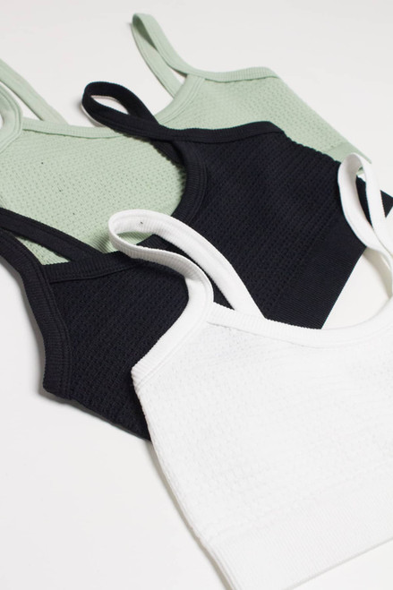 White Waffle Seamless Bralette