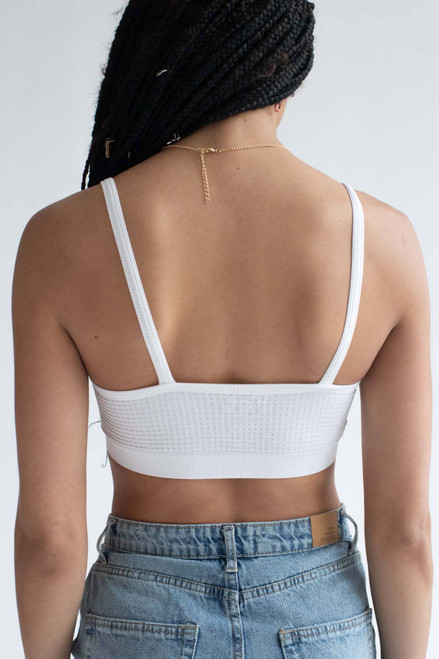 White Waffle Seamless Bralette