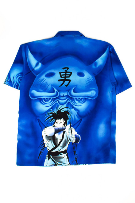 Vintage Blue Brave Warrior Y2K Shirt