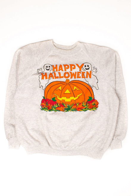 Vintage Happy Halloween Jack'O'Lantern Sweatshirt (1990s)
