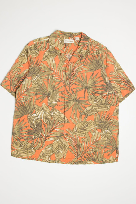 Peach Caribbean Silk Hawaiian Shirt 2109