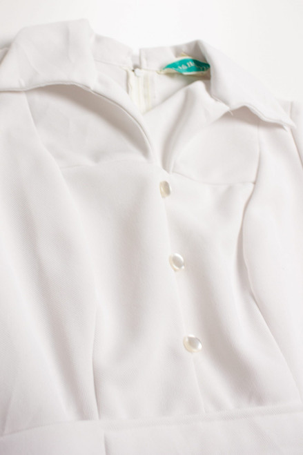 Vintage White Waitress Dress (1980s)