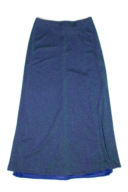 Vintage Blue & Green Shimmer Skirt