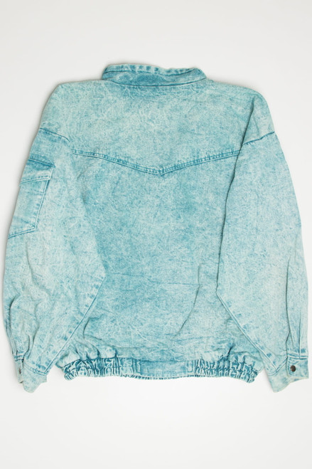 Vintage Teal Lined Pullover Denim Jacket