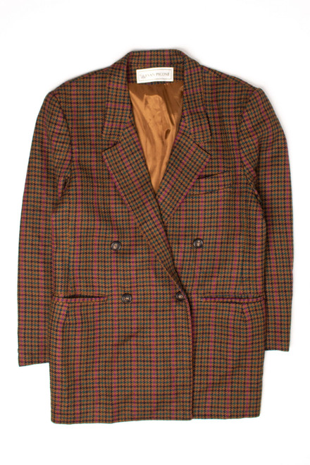 Vintage Brown Houndstooth Blazer (1990s) - Ragstock.com