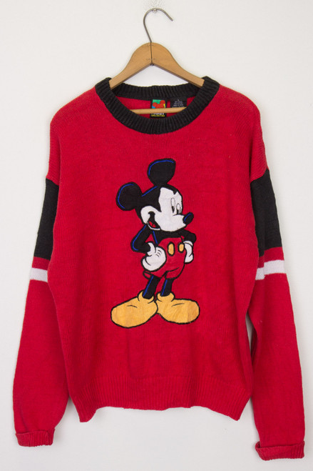 Red Mickey Knit Sweater