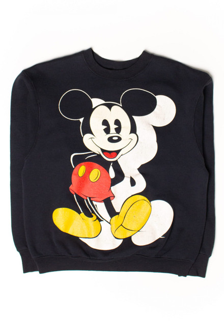Vintage Mickey Mouse White Shadow Sweatshirt (1990s)