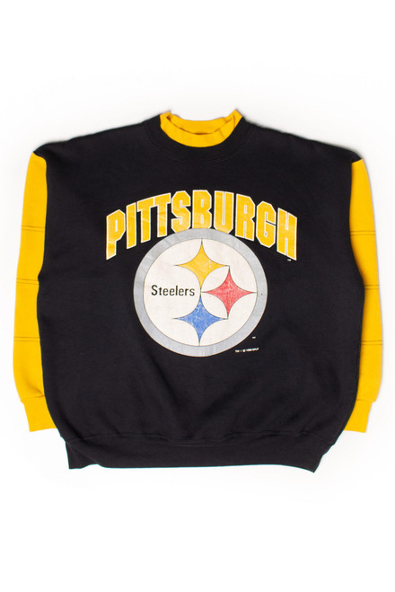 Vintage Color Block Sleeve Pittsburgh Steelers Sweatshirt (1995)