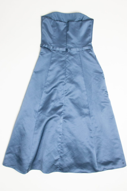 Dusty Blue Tea Length Prom Dress (sz. 4)