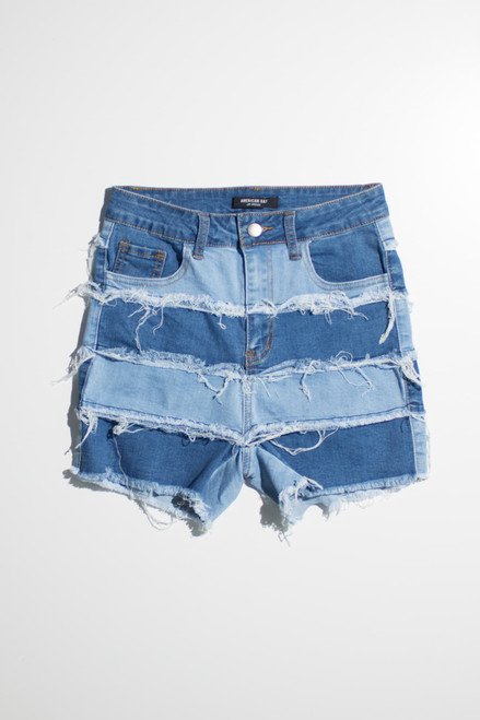 Patchwork Denim Shorts 1