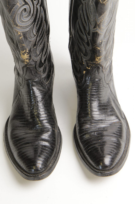 Black 11 D Cowboy Boots