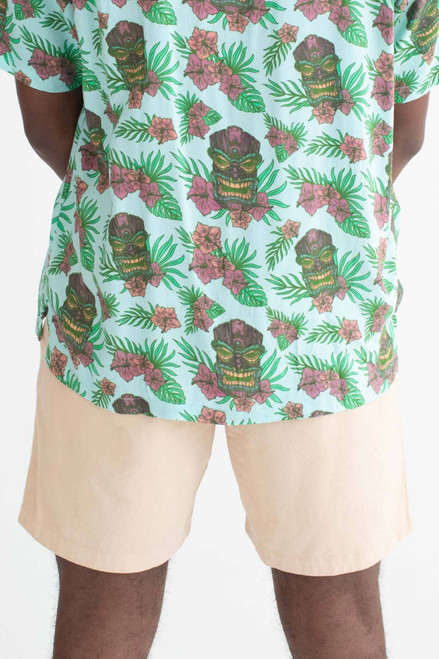 Peach Twill Pull On Shorts