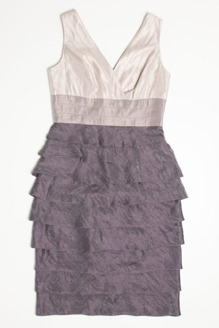 Shimmer Ruffle Adrianna Papell Party Dress (sz. 4)