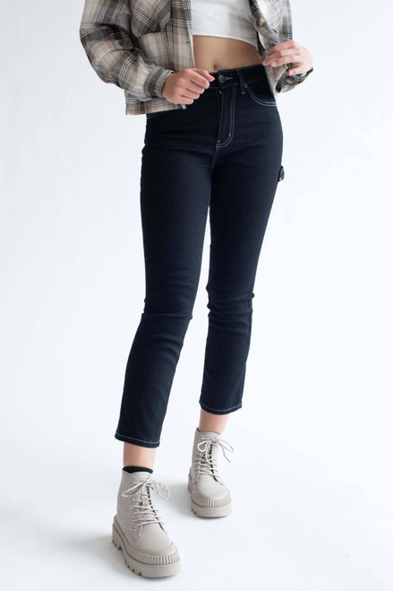 Black Stretch Carpenter Jeans 1