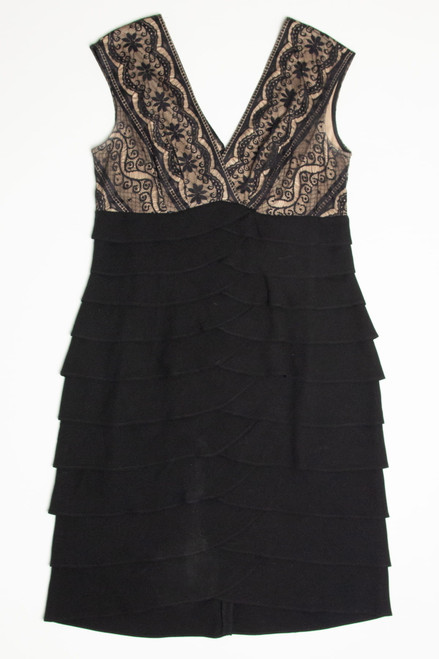 Lace & Black Ruffle Dress (sz. 14)