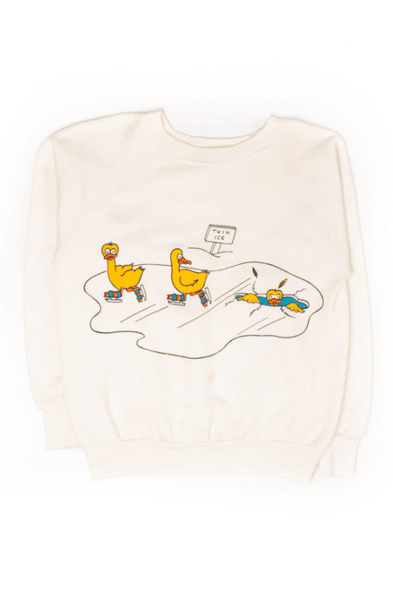 Vintage Ducks On Thin Ice Sweatshirt (1980s)