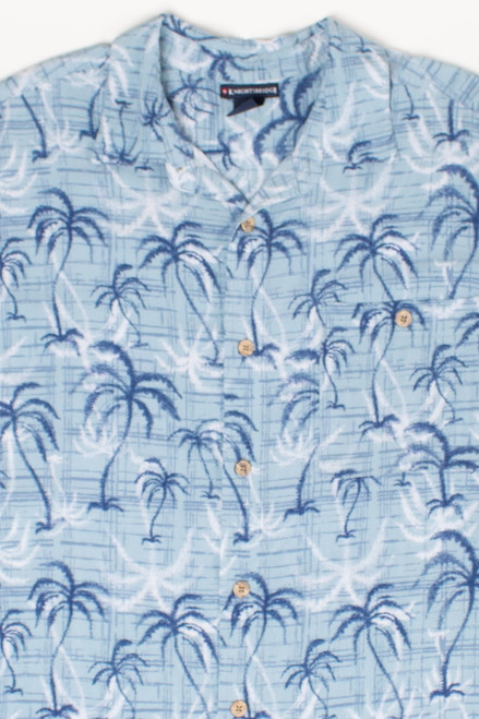 Light Blue Palms Hawaiian Shirt