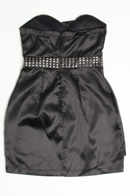 Black Studded Waist Mini Dress (sz. 5)