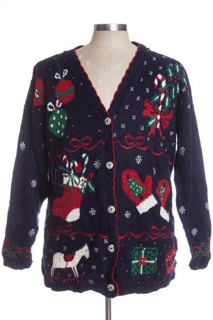 Blue Ugly Christmas Cardigan 33243