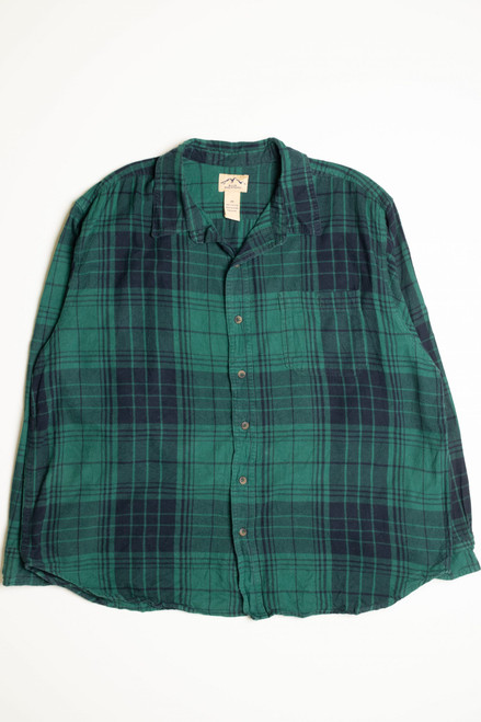 Blue Mountain Green Flannel Shirt