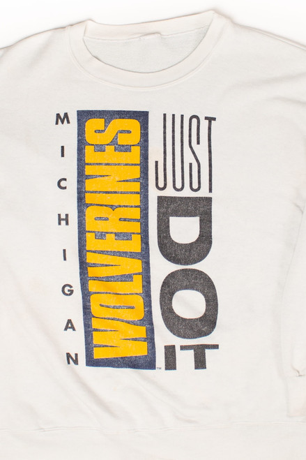 Vintage Michigan Wolverines 'Just Do It' Sweatshirt (1990s)