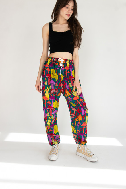 Wild Mushrooms Rayon Pants