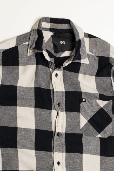 Black and White Flannel Shirt