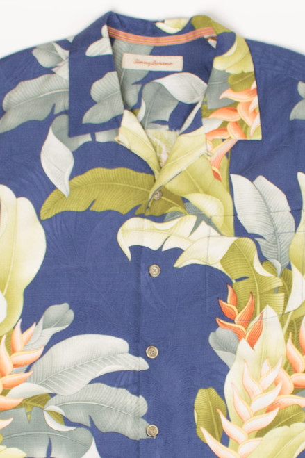 Tommy Bahama Tropical Leaves Hawaiian Shirt