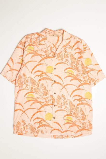 Silk Tommy Bahama Coral Hawaiian Shirt