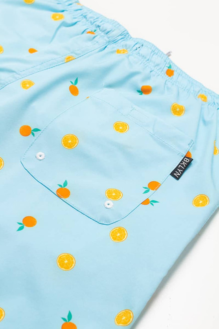 Sky Blue Oranges Swim Shorts