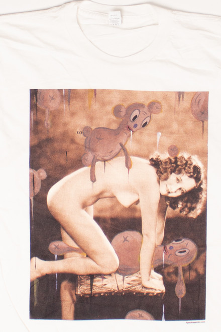 Vintage Gary Baseman Pin-Up Girl Print T-Shirt (2000s)