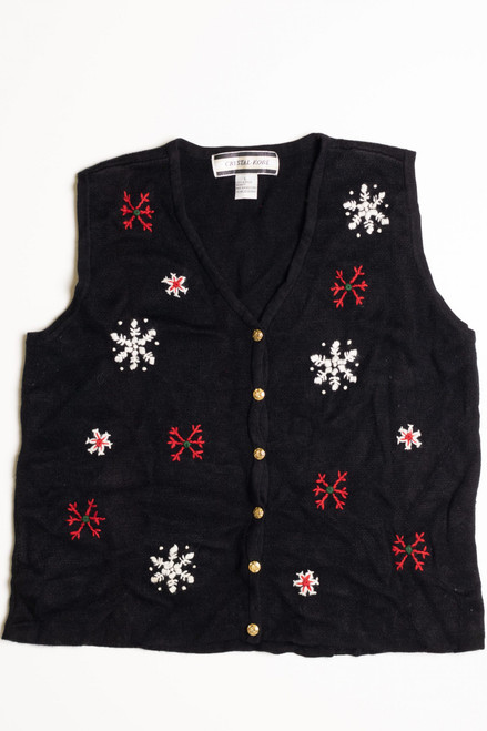 Black Ugly Christmas Sweater Vest 56781