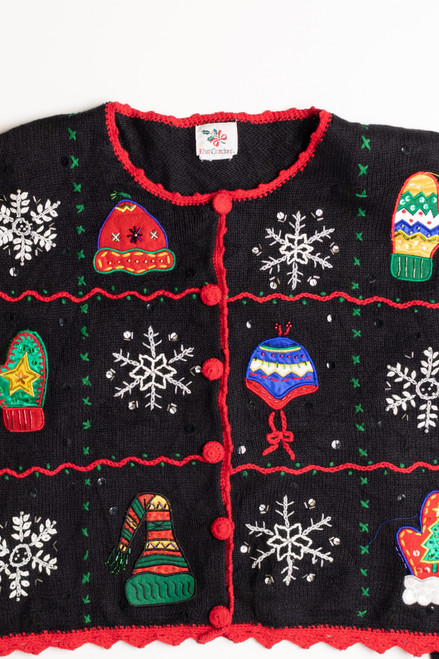 Black Ugly Christmas Cardigan 56875