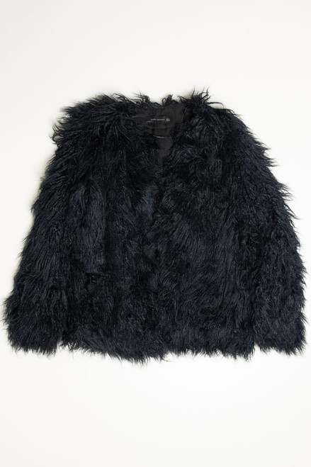 Black Shag Zara Faux Fur Coat