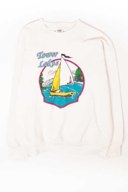 Vintage Tower Lakes Boat Sweatshirt (1980s) - Ragstock.com