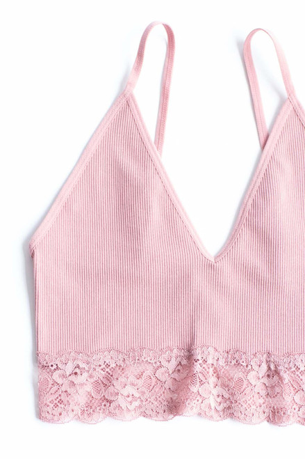 Deco Pink Lace Band Seamless Cami