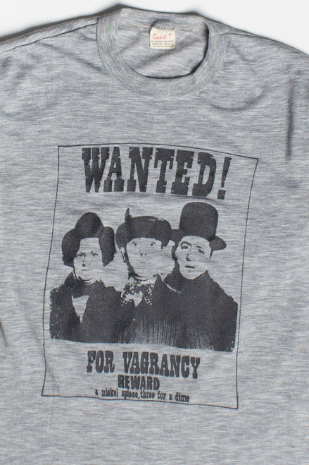 Vintage Three Stooges 'Wanted! For Vagrancy' T-Shirt (1970s)
