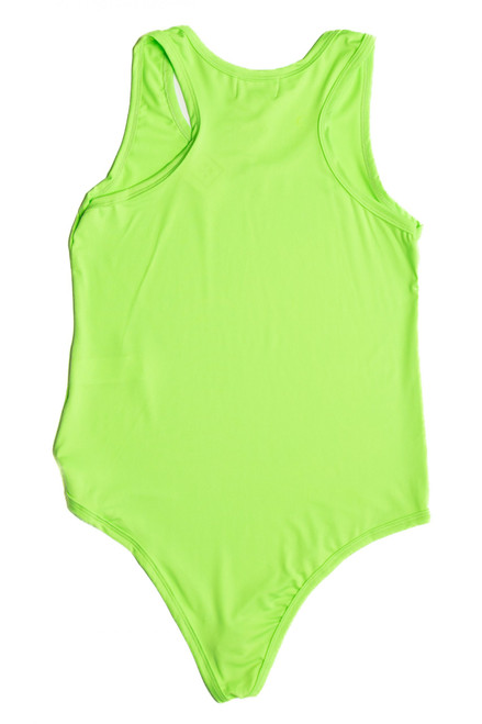 Neon Green Solid Racerback Bodysuit