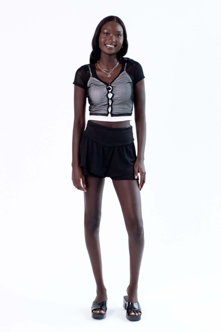 Black Active Skort