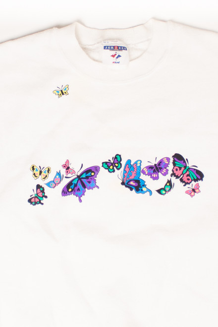 Vintage Embroidered Butterfly Sweatshirt (1990s)