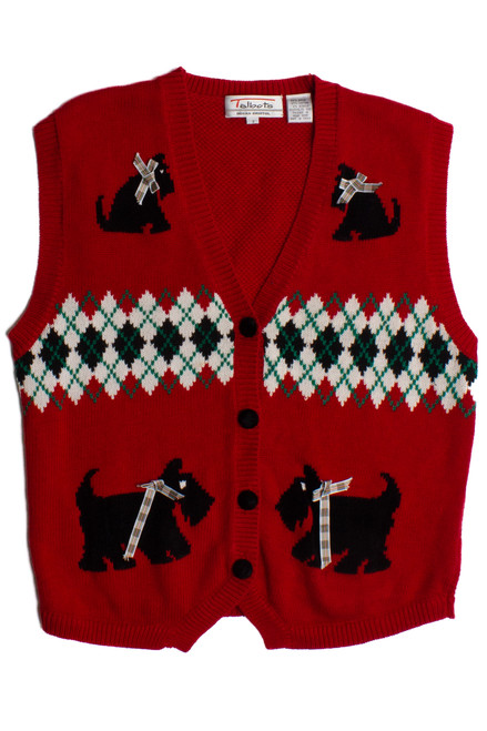 Russian Terrier Ugly Christmas Sweater Vest 60108