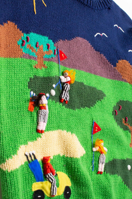 Vintage Golf Dolls Graphic Sweater (1980s)