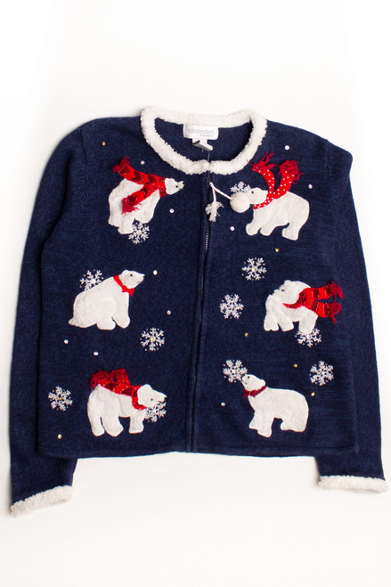 Blue Ugly Christmas Cardigan 58945