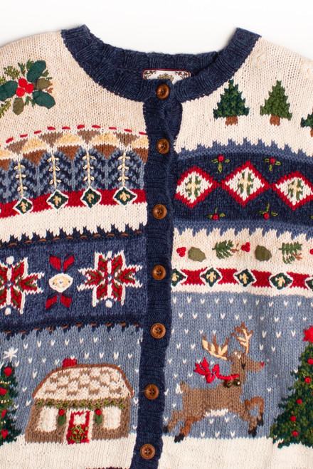 Blue Ugly Christmas Cardigan 58987