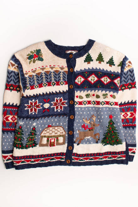 Blue Ugly Christmas Cardigan 58987