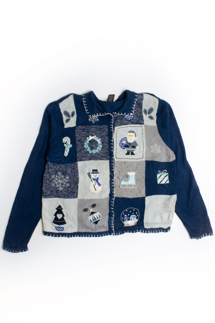 Blue Ugly Christmas Cardigan 60343