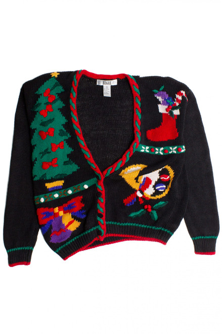 Black Ugly Christmas Cardigan 60223