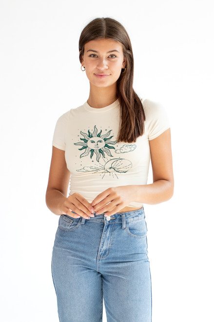 Oatmeal Celestial Crop Tee